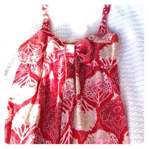 Buffalo Red/White/Beige Print Cami Top-M